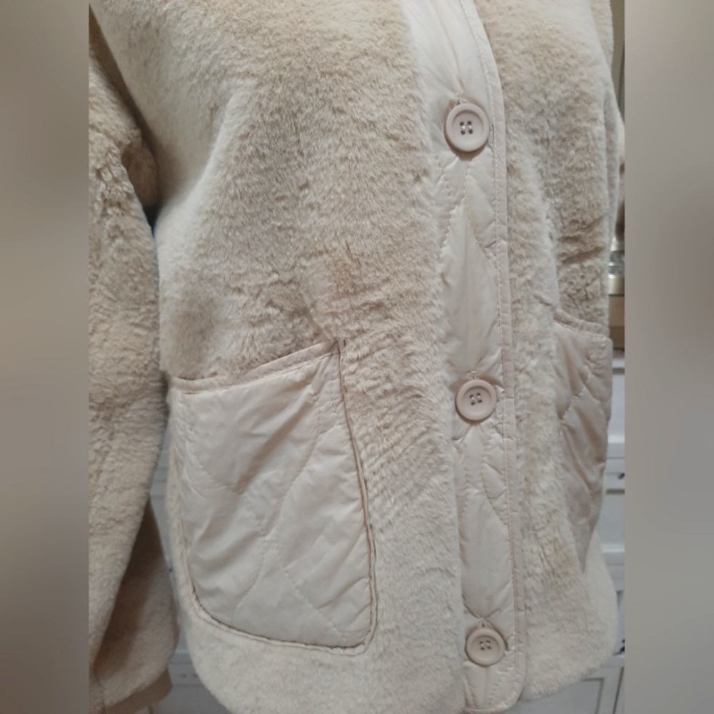 NWT Merci Faux Fur Cozy Teddy Jacket Coat - Picture 6 of 8